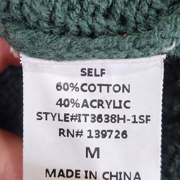 Womens Green August Mist Sweater w/ Elbow Patches Long Sleeve Crew Neck Size M - Picture 6 of 10